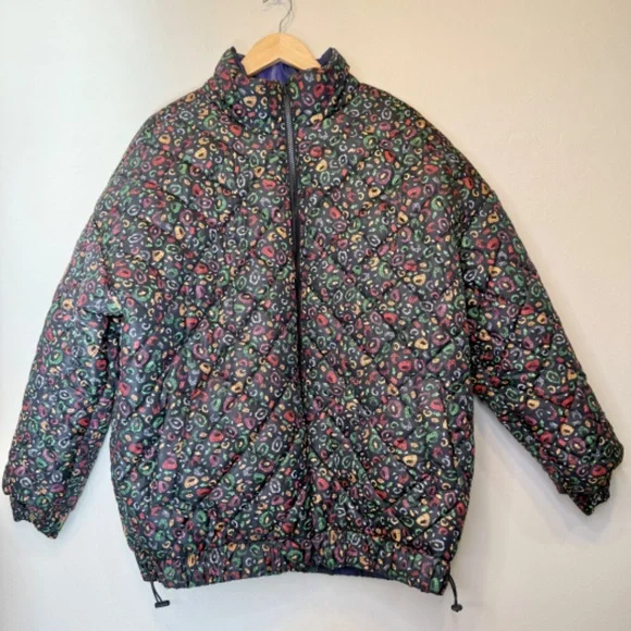 Farm Rio NWT Borogodo Reversible Metallic Quilted Patchwork Puffer Coat Jacket - Picture 7 of 17